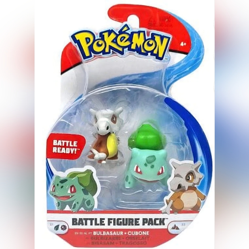 Pokemon Battle Figure Set - BULBASAUR & CUBONE NWT